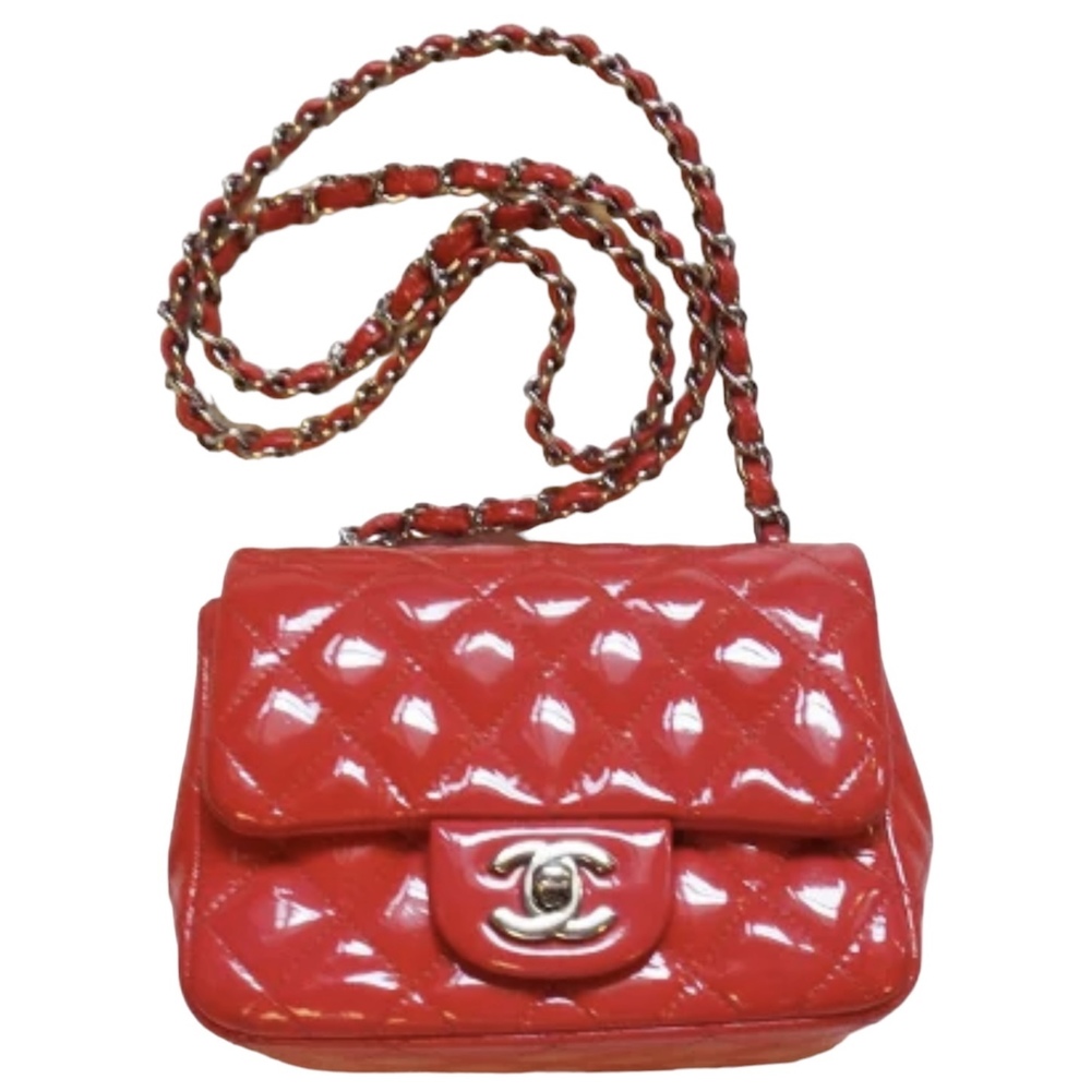 Chanel Bag Pink Chain Shoulder Enamel Mini Matelasse